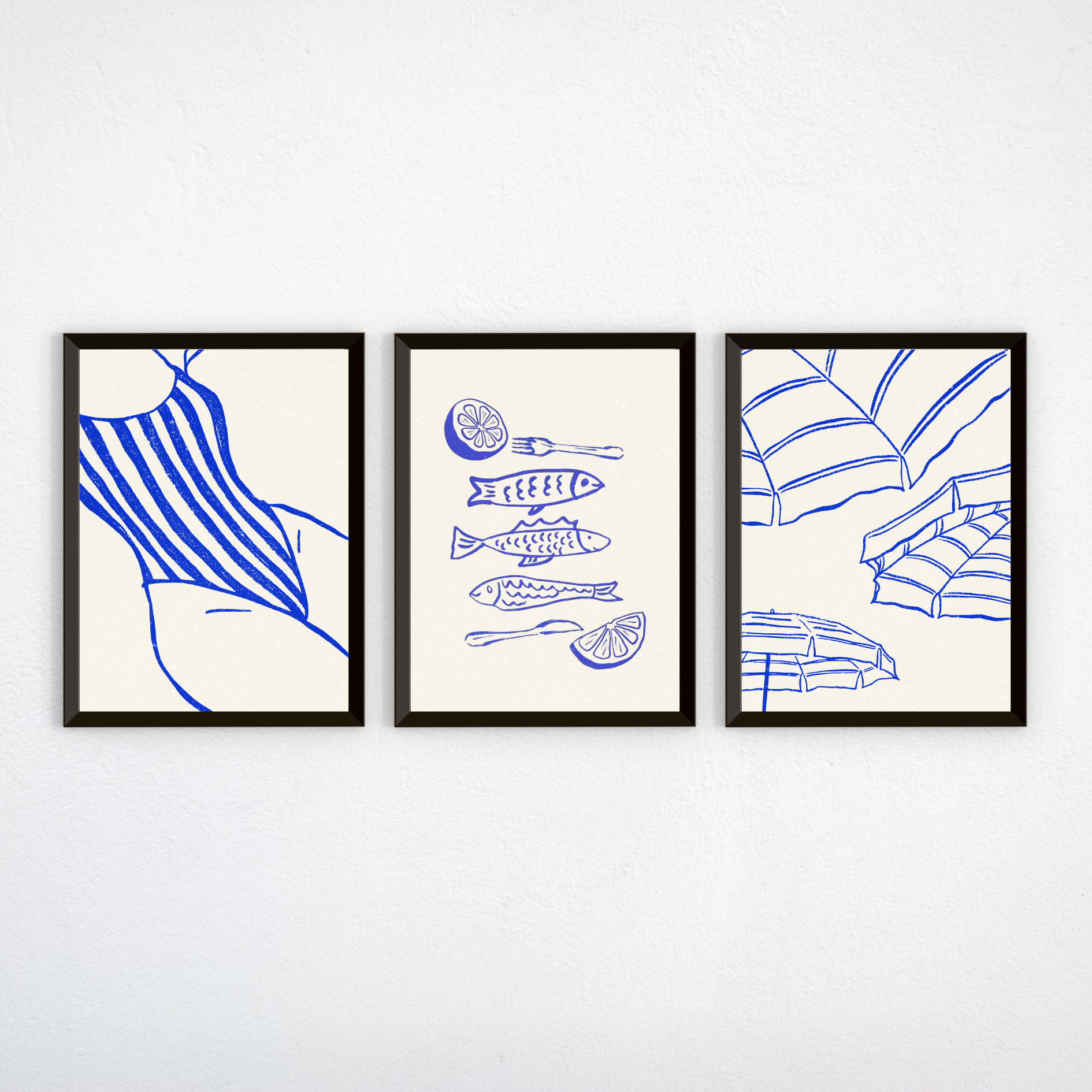 Maillot rayé - 3 Affiches