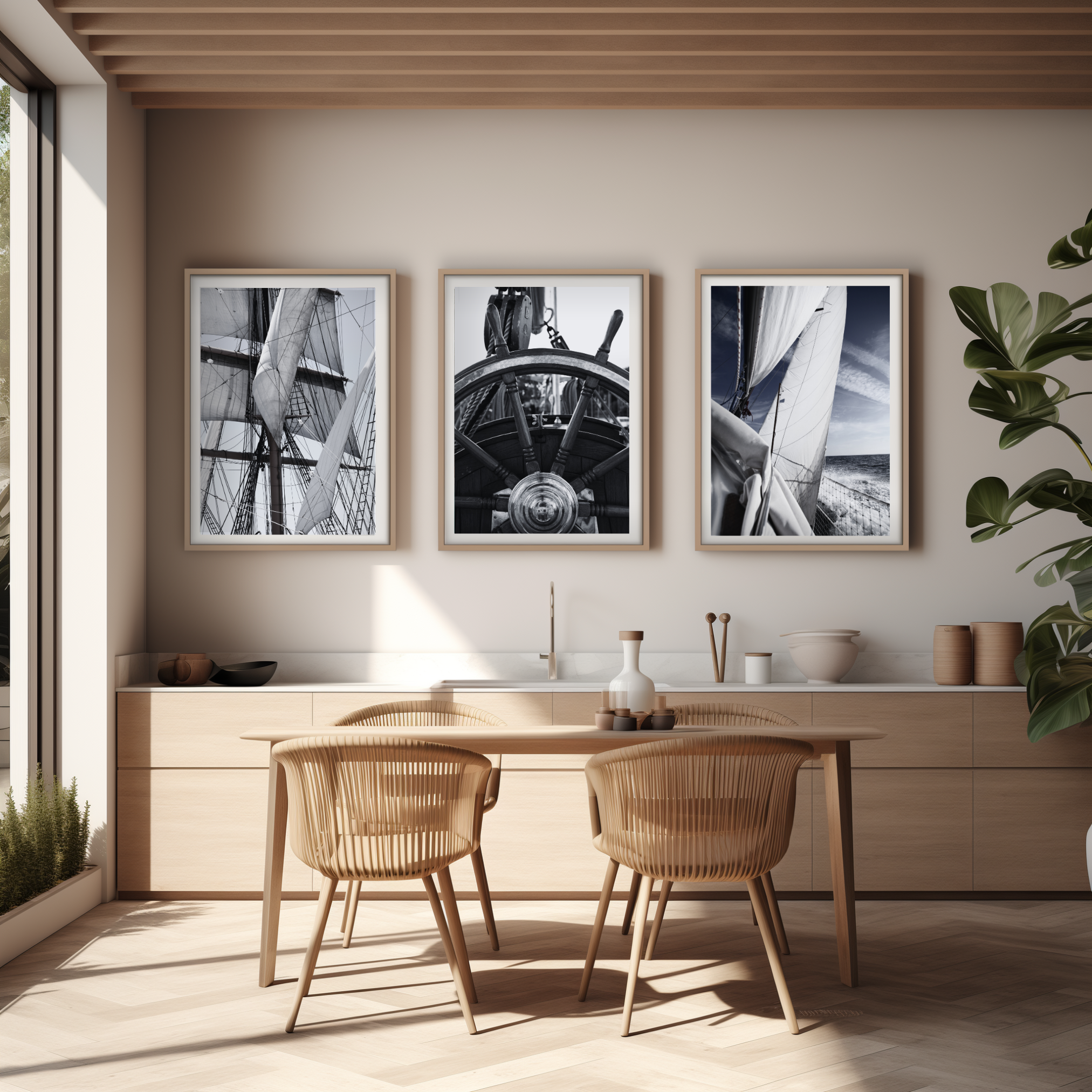 Bateau - Lot de 3 affiches