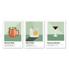 Pack de 3 affiches - Cocktail