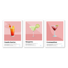 Pack de 3 affiches - Cocktail