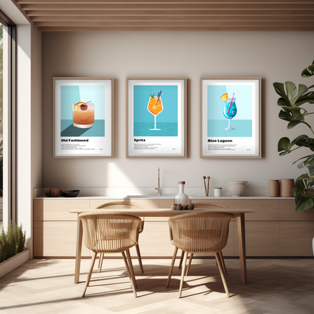 Pack de 3 affiches - Cocktail