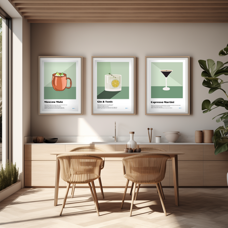 Pack de 3 affiches - Cocktail