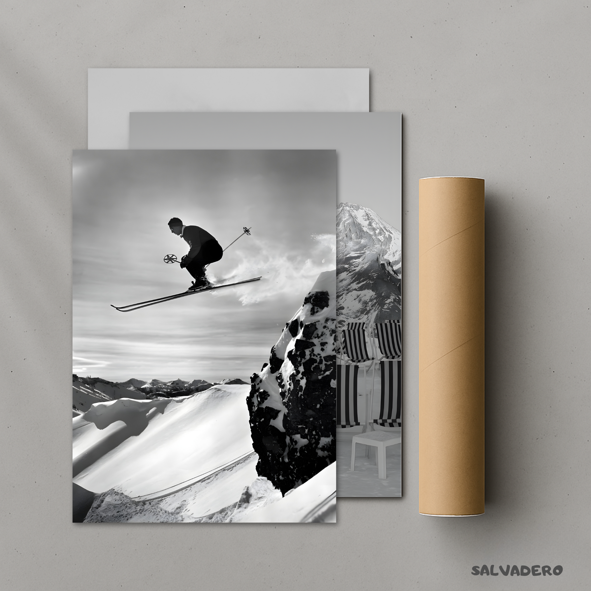 Skieur - 3 Affiches