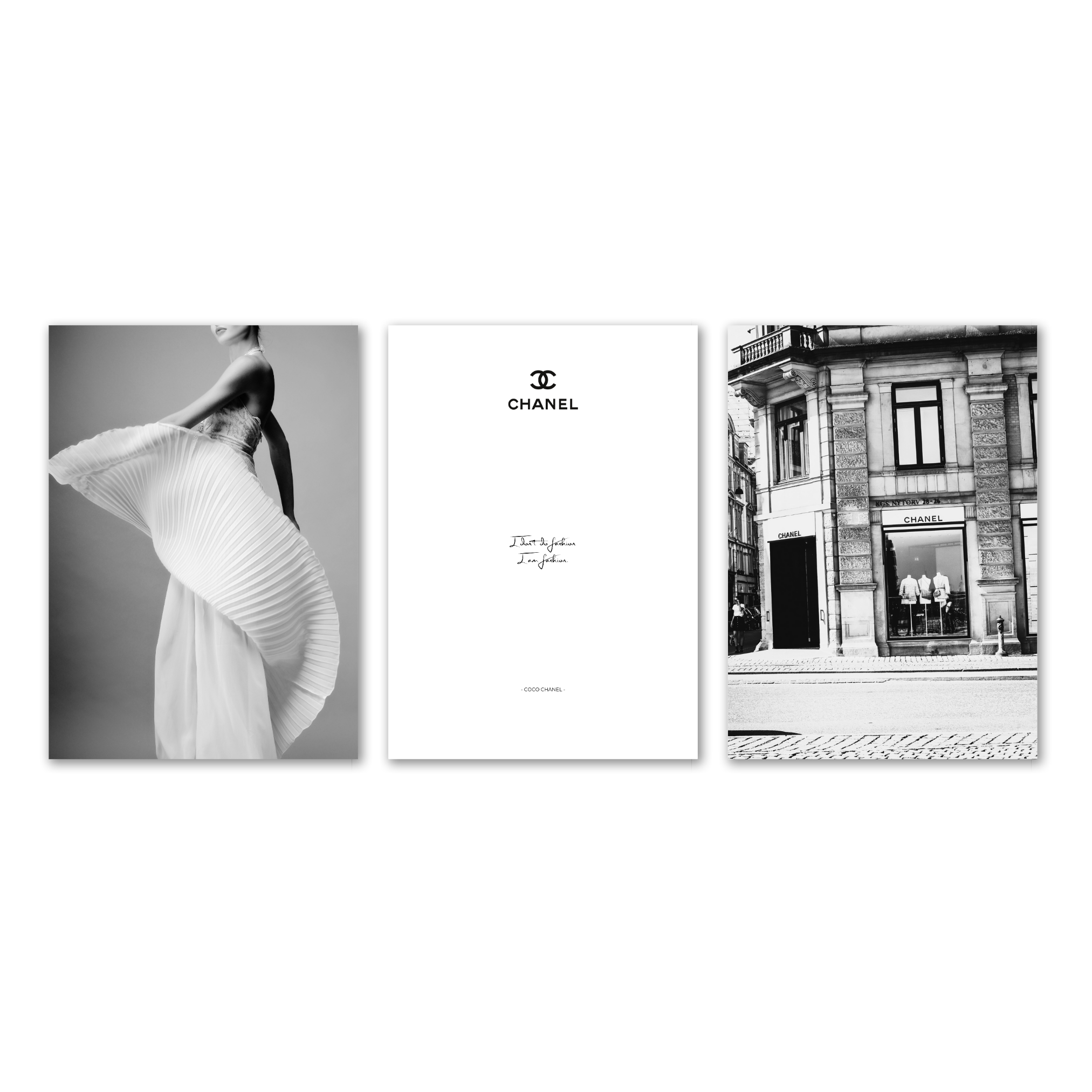 Coco Chanel - Lot de 3 affiches