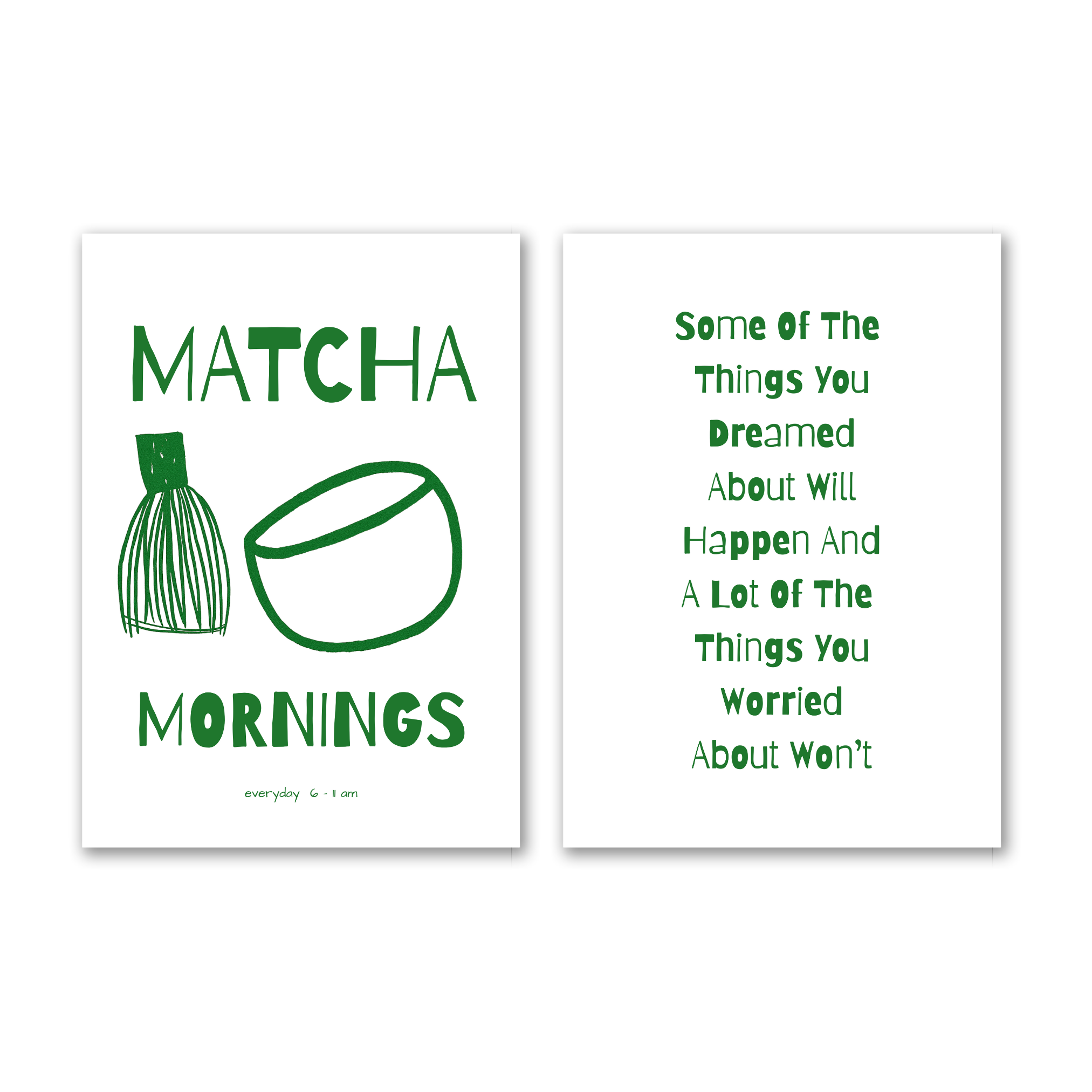 Matcha Mornings - 2 Affiches