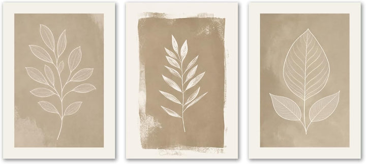 Beige Leaves - 3 affiches – visuel 1
