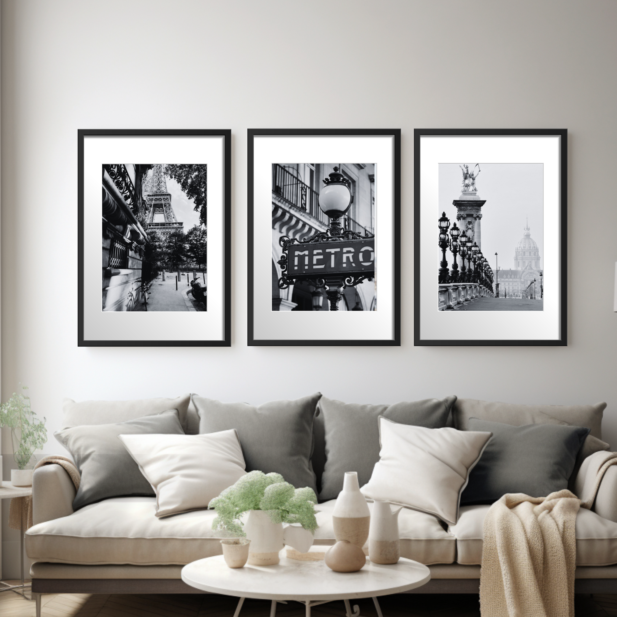 Paris Metro - Lot de 3 affiches