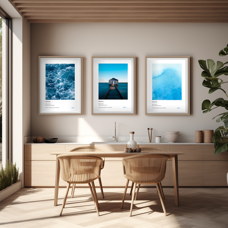 Bleu - Pack de 3 affiches