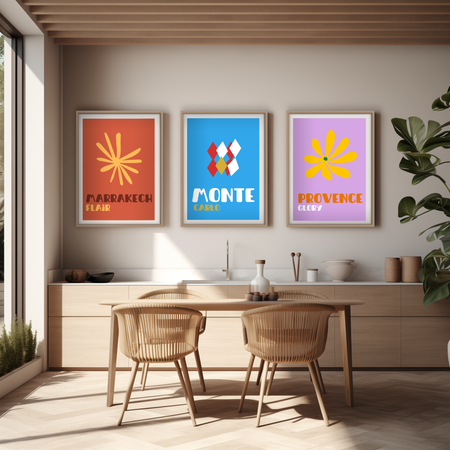 Pack de 3 affiches - Assouline / Marrakech, Monte Carlo, Provence